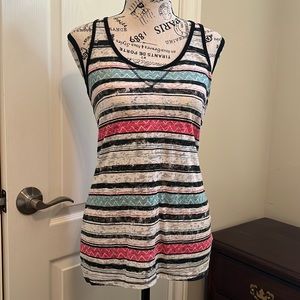 Maurice’s Striped tank, small EUC, like new